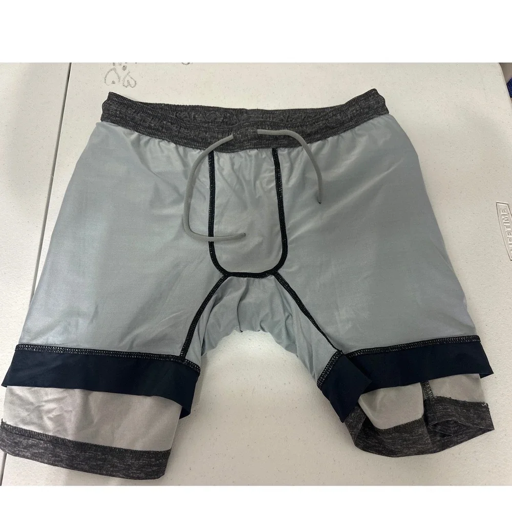 Chubbies Mens Ultimate Training Shorts Charcoal Gray Space Dye 7 Inseam Medium - Picture 7 of 8